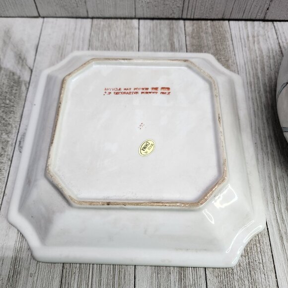 Vintage Chinese Dynasty by Heygill HFP Jar & Plate Painted Decorative Macau - Picture 11 of 12